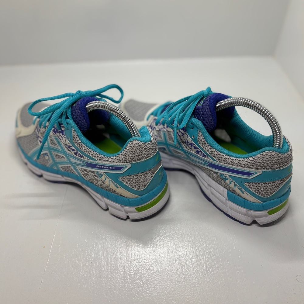 ASICS GEL-Excite 3 Women’s Running Shoe Size 7.5 Blue Teal Silver T5B9N Athletic - Picture 5 of 13